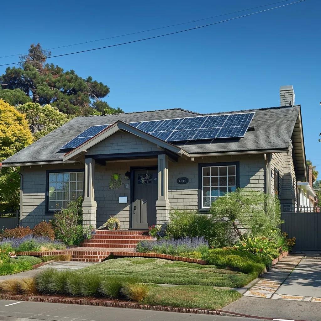 Restored roof with solar panels enhancing home value and energy efficiency